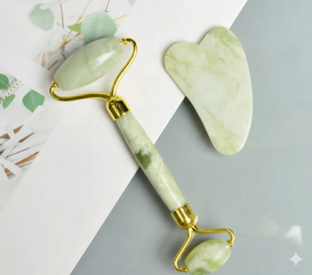 NATURAL JADE GUA SHA SET